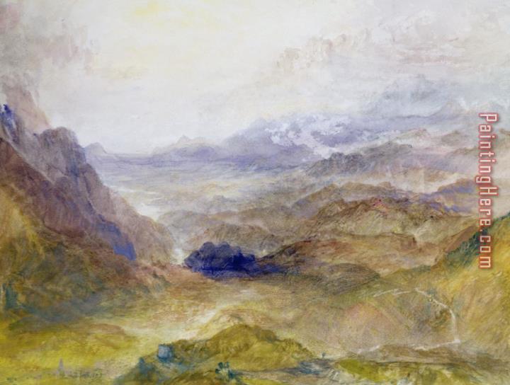 Joseph Mallord William Turner View Along An Alpine Valley
